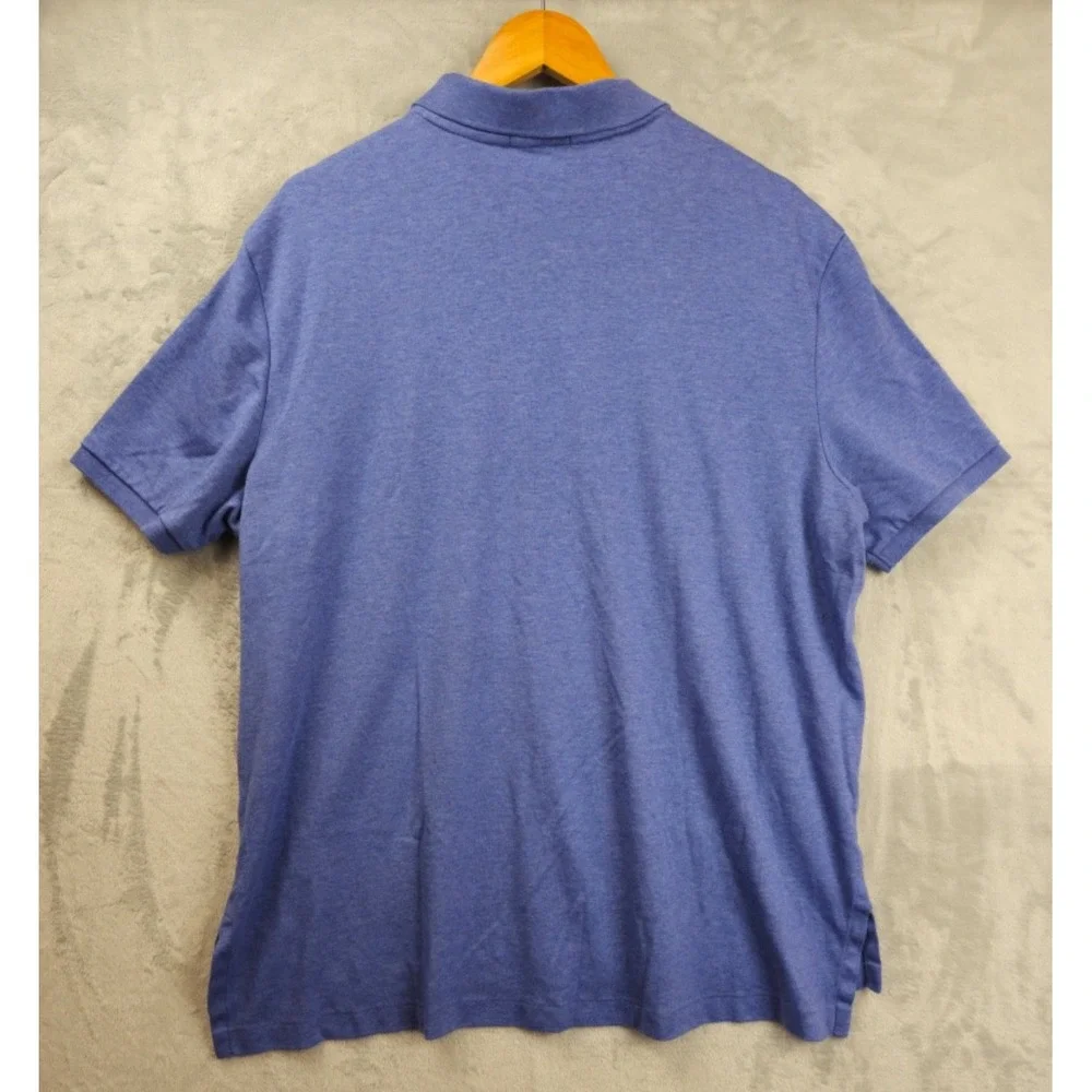 Polo Ralph Lauren Polo Shirt XXL Blue Pima Soft Touch Short Sleeve Flesh‎ Pony